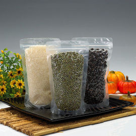 Πλαστική σακούλα ξύλων καρυδιάς/πρόχειρων φαγητών/ρυζιού που συσκευάζει Tranaparent με το φερμουάρ