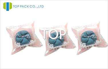 Ρόδινες μικρές Resealable πλαστικές τσάντες με το σαφές παράθυρο, συσκευασία πρόχειρων φαγητών χωρίς φερμουάρ