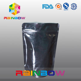 Προσαρμοσμένη τυπωμένη συσκευασία σακουλών φύλλων αλουμινίου αργιλίου για την πρωτεϊνική σκόνη, μαύρη