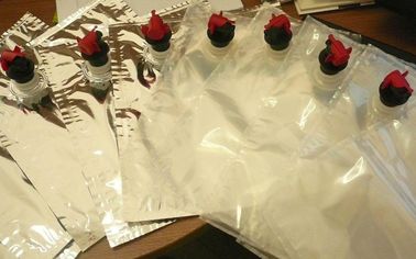 Πλαστική εύκαμπτη συσκευάζοντας επαναχρησιμοποιήσιμη τσάντα στο κιβώτιο με τους σωλήνες, ασημένιες τσάντες ΤΩΝ ΕΤΕΡΟΦΘΑΛΜΩΝ ΓΆΔΩΝ για το χυμό κρασιού