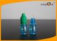 15ml κενά μπλε υγρά μπουκάλια ε -ε-cig με τις ζωηρόχρωμες κεφαλές κοχλίου, πλαστικά υγρά μπουκάλια Ε