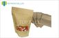 Ziplock σαφής στάση επάνω στη σακούλα με το παράθυρο, 1oz τσάντες εγγράφου της Kraft καφέ
