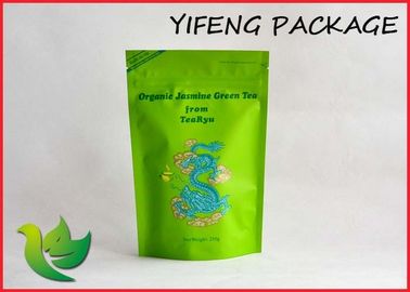 Σακούλες στάσεων φύλλων αλουμινίου αργιλίου Resealable επάνω αδιάβροχες για το πράσινο τσάι