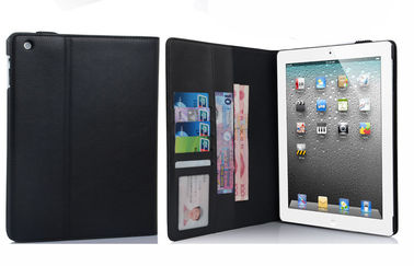 Ύφος ipad2 πορτοφολιών/περίπτωση δέρματος PC ταμπλετών ipad3/ipad4 με 7 κάρτες/αυλακώσεις χρημάτων