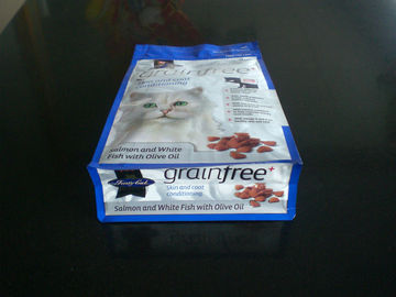 Συσκευασία σακουλών Gusseted τροφίμων γατών με το φύλλο αλουμινίου αργιλίου φερμουάρ όρθιο