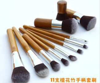 Επαγγελματικό ξύλο εξαρτήσεων βουρτσών 11PCS Makeup με την τσάντα περίπτωσης σακουλών