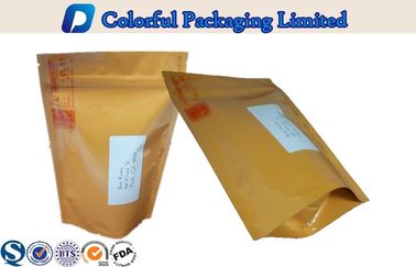 Κίτρινη Ziplock ανακύκλωσης πλαστική στάση επάνω στη σακούλα για το τσάι, πρόχειρα φαγητά, τρόφιμα καρυδιών